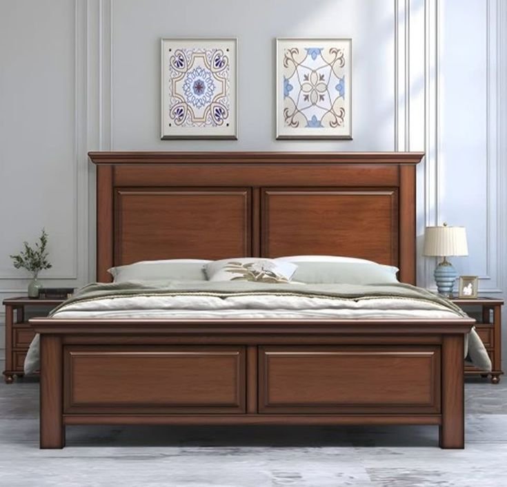 Simple design king size bed